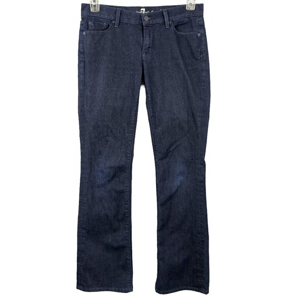7 For All Mankind Bootcut Jeans Dark Wash Size 28 - Picture 1 of 14